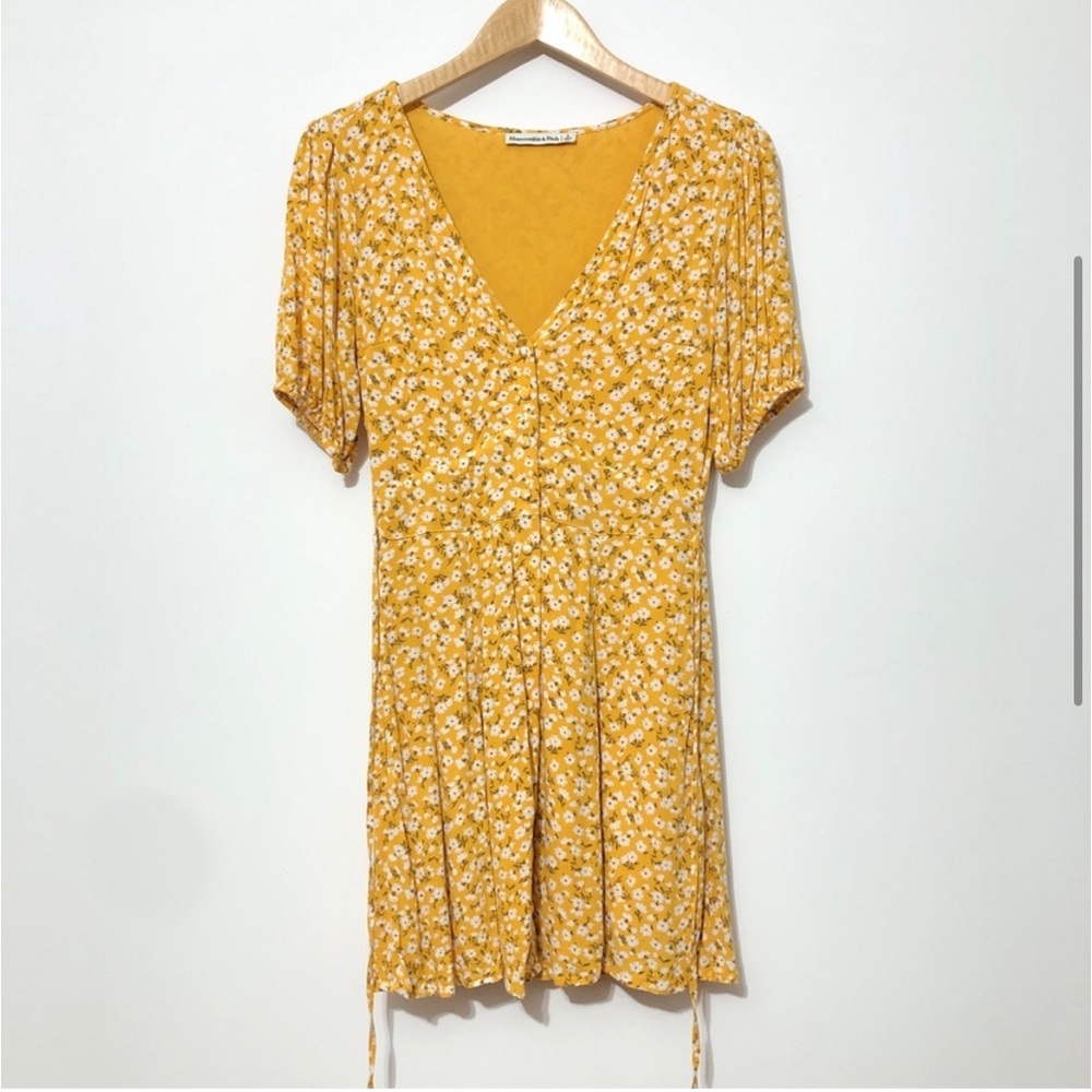 Abercrombie & Fitch Womens Floral Summer Dress Short Sleeve